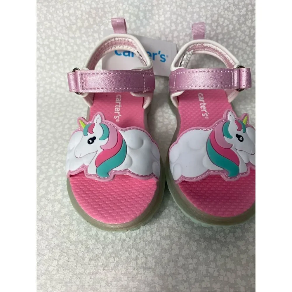 Carters GIRLS SIZE 7T Dreamy Unicorn Light-Up Sole Sandals